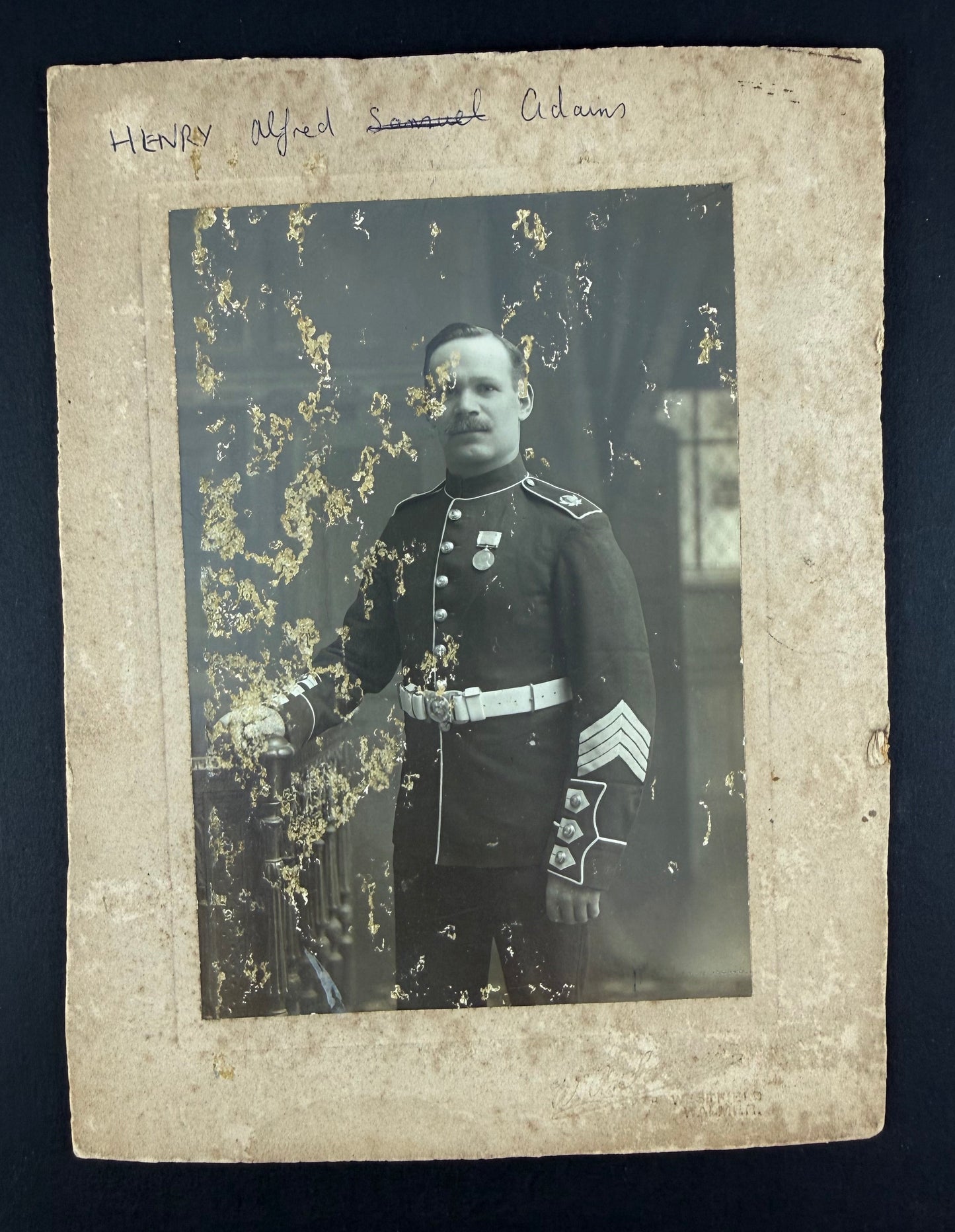 British - Pre/WWI - Collection of Medals Photos Insignia and Paperwork to Royal Marines and other Family Items