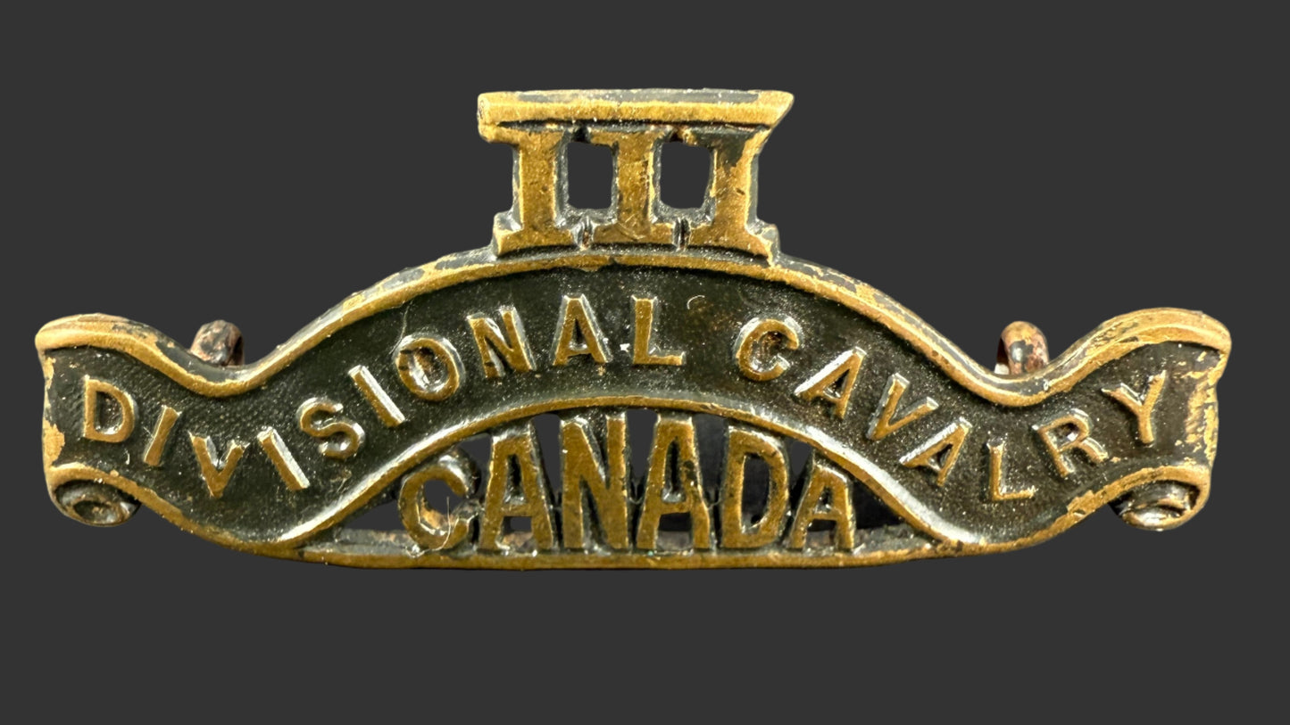 Canadian - WWI - CEF Shoulder Title - Third Divisional Cavalry