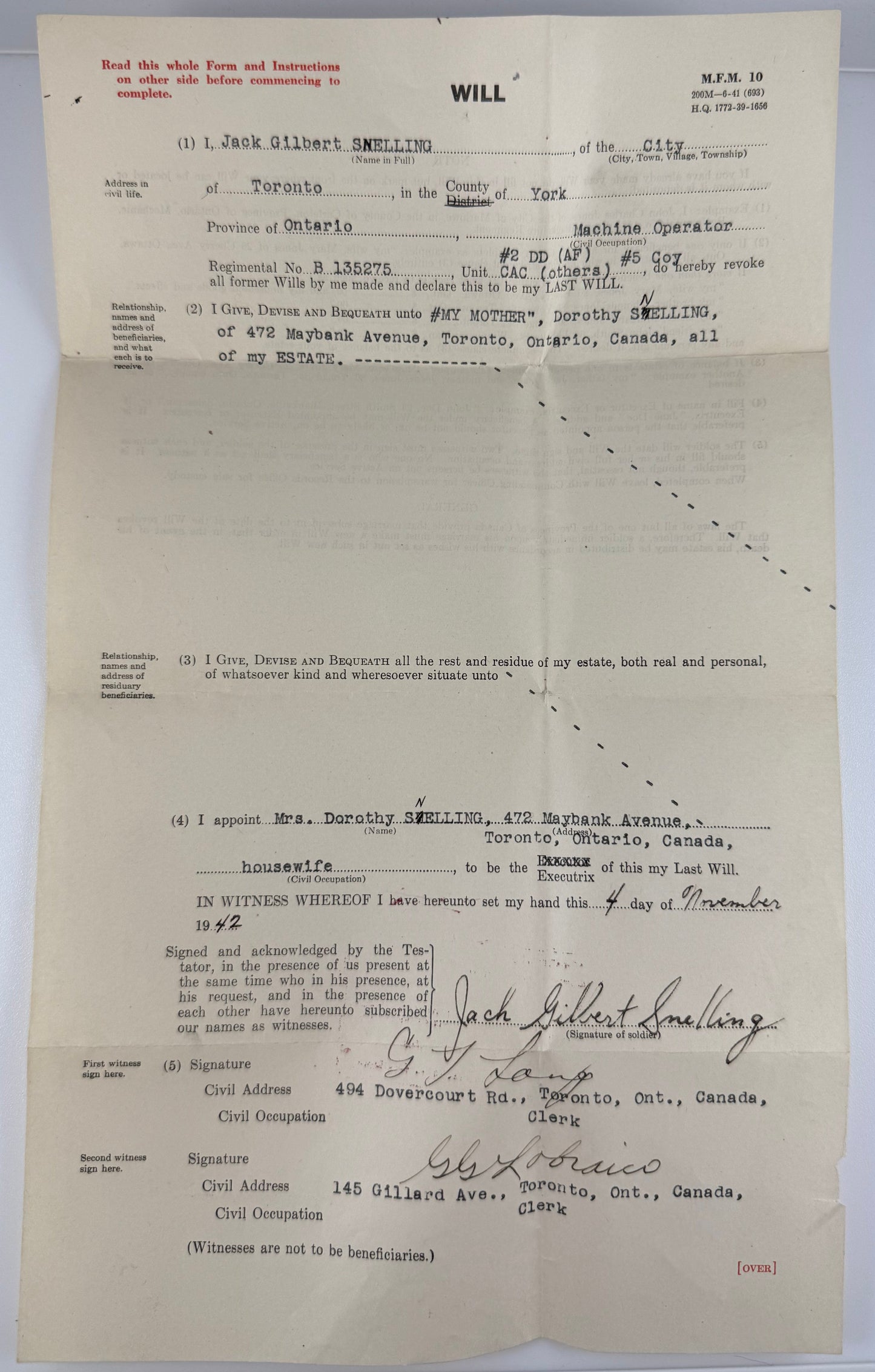 Canadian WWII - Medal Group - 8th Princess Louise's (New Brunswick) Hussars - Snelling