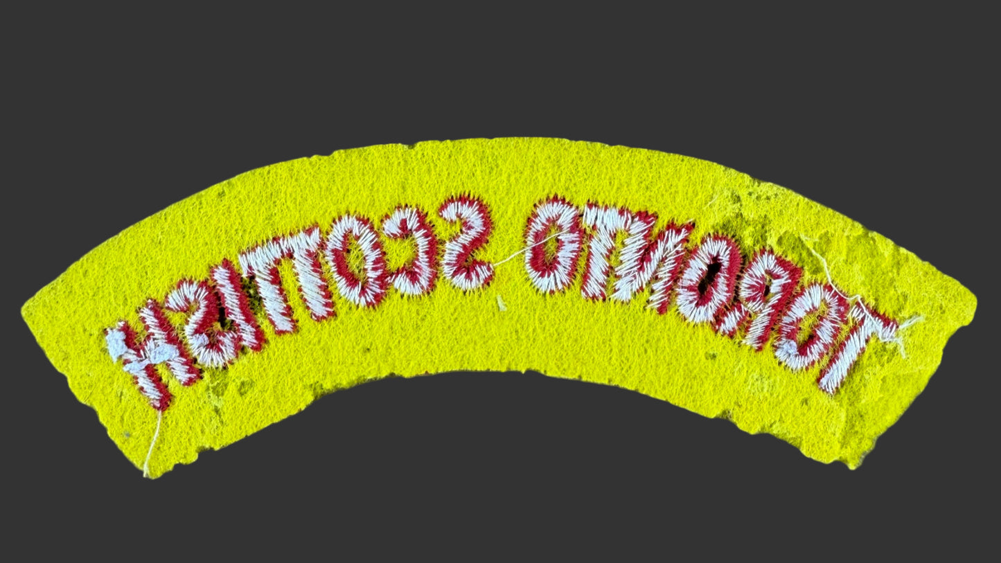 Canadian WWII - Toronto Scottish Regiment - Cloth Shoulder Title