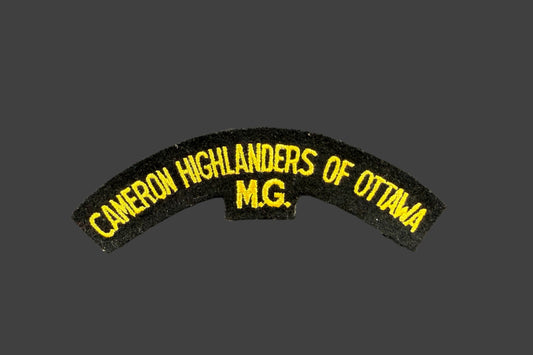 Canadian WWII - Cameron Highlanders of Ottawa - Cloth Shoulder Title