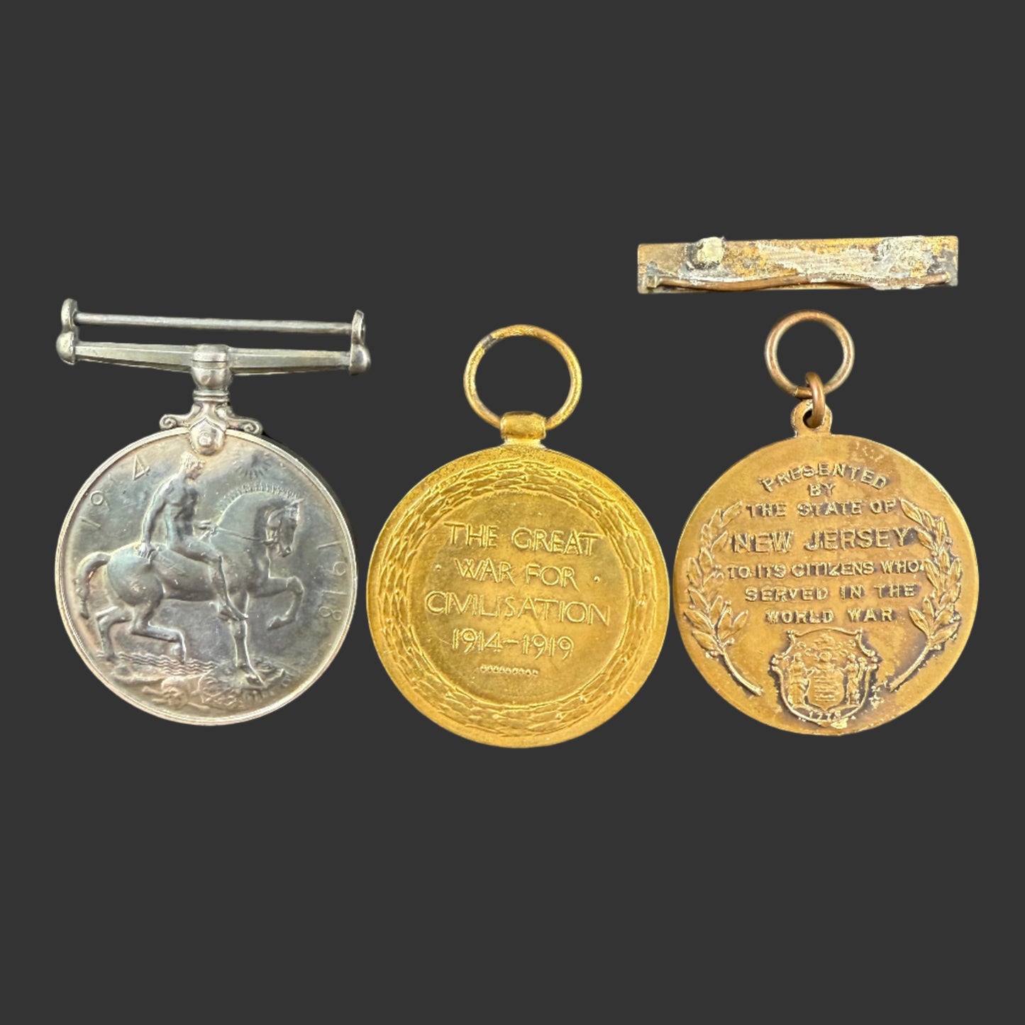 WWI Canadian - Medal Pair - Canadian Siberian Expeditionary Force (CSEF) - Thomas