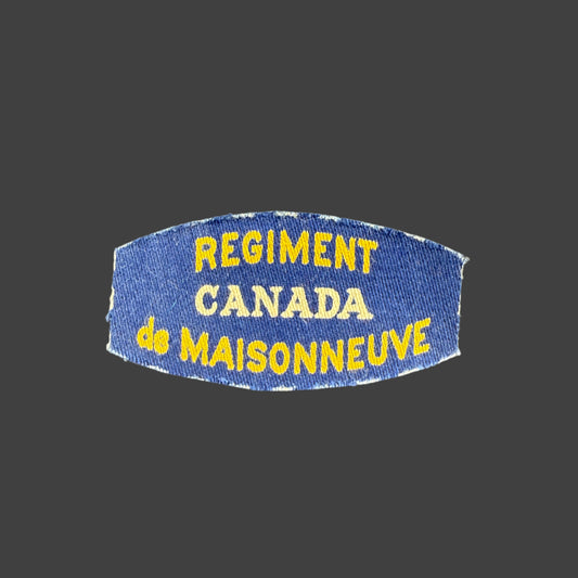 Canadian WWII - Regiment de Maisonneuve - Printed Canvas Shoulder Title