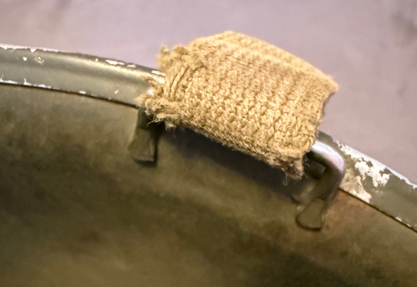 American - WWII - M1 Helmet - Early - Front Seam - Fixed Bale