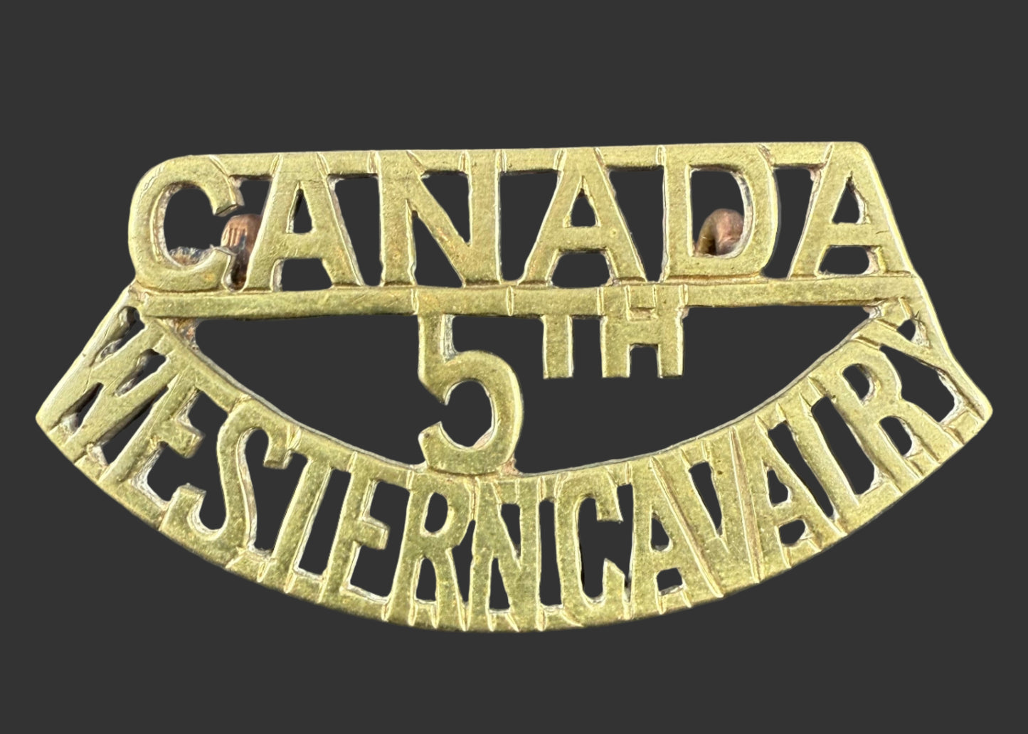 Canadian - WWI - CEF Shoulder Title - 5th Battalion (5th Western Cavalry)