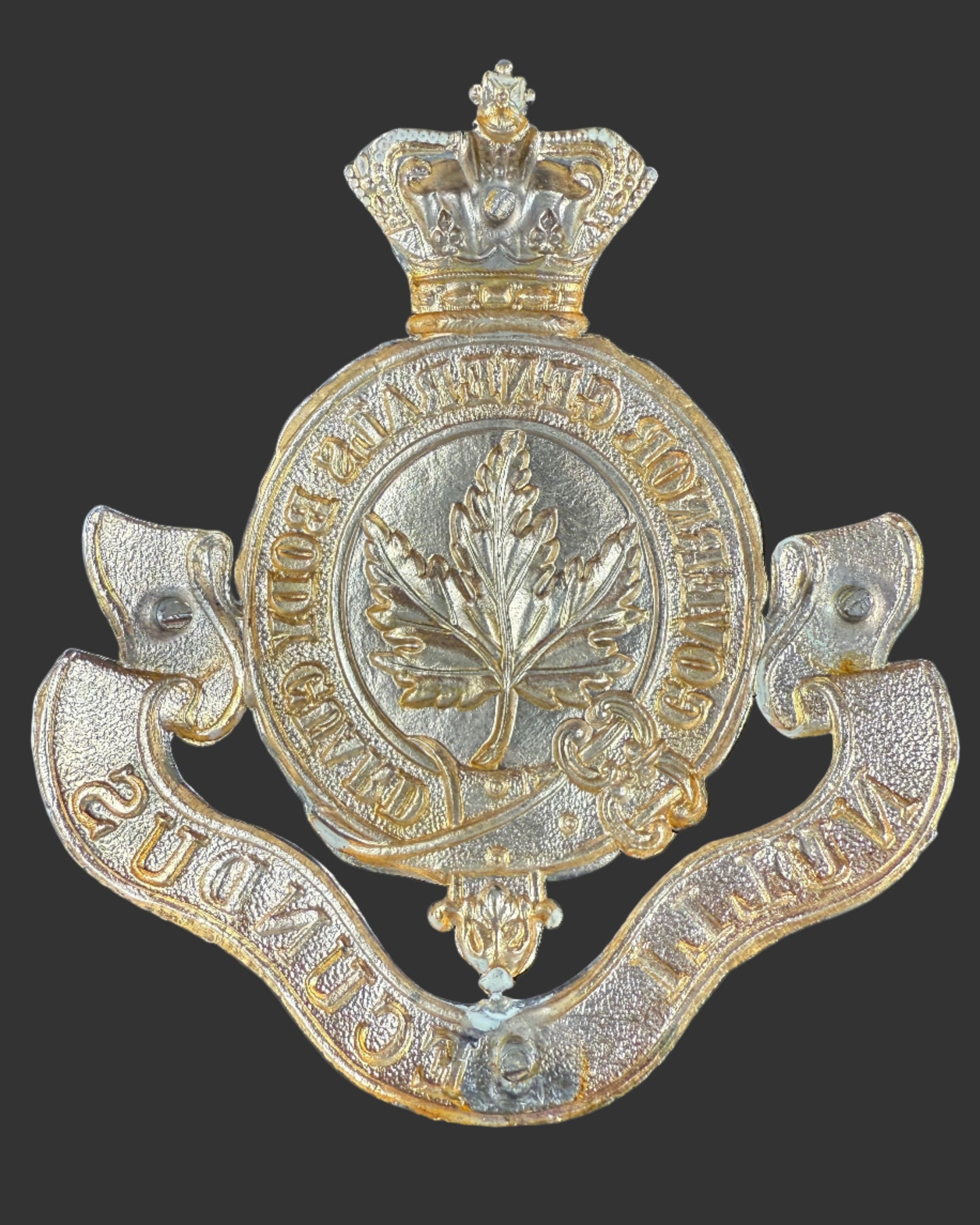 Canadian Pre-WWI - Governor General's Body Guard (GGBG) - Helmet Plate - Officers' - Victorian