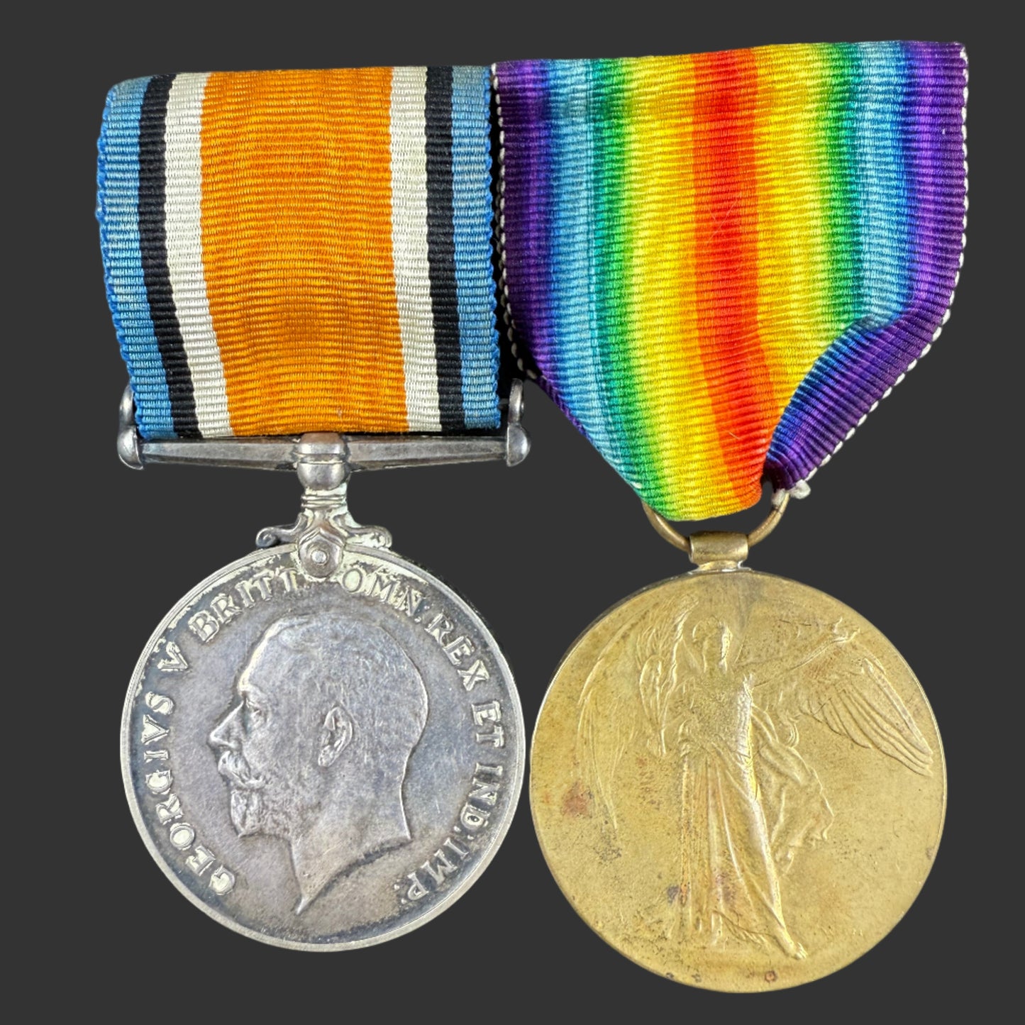 WWI Canadian - Medal Pair - Royal Air Force - Pilot - Henderson