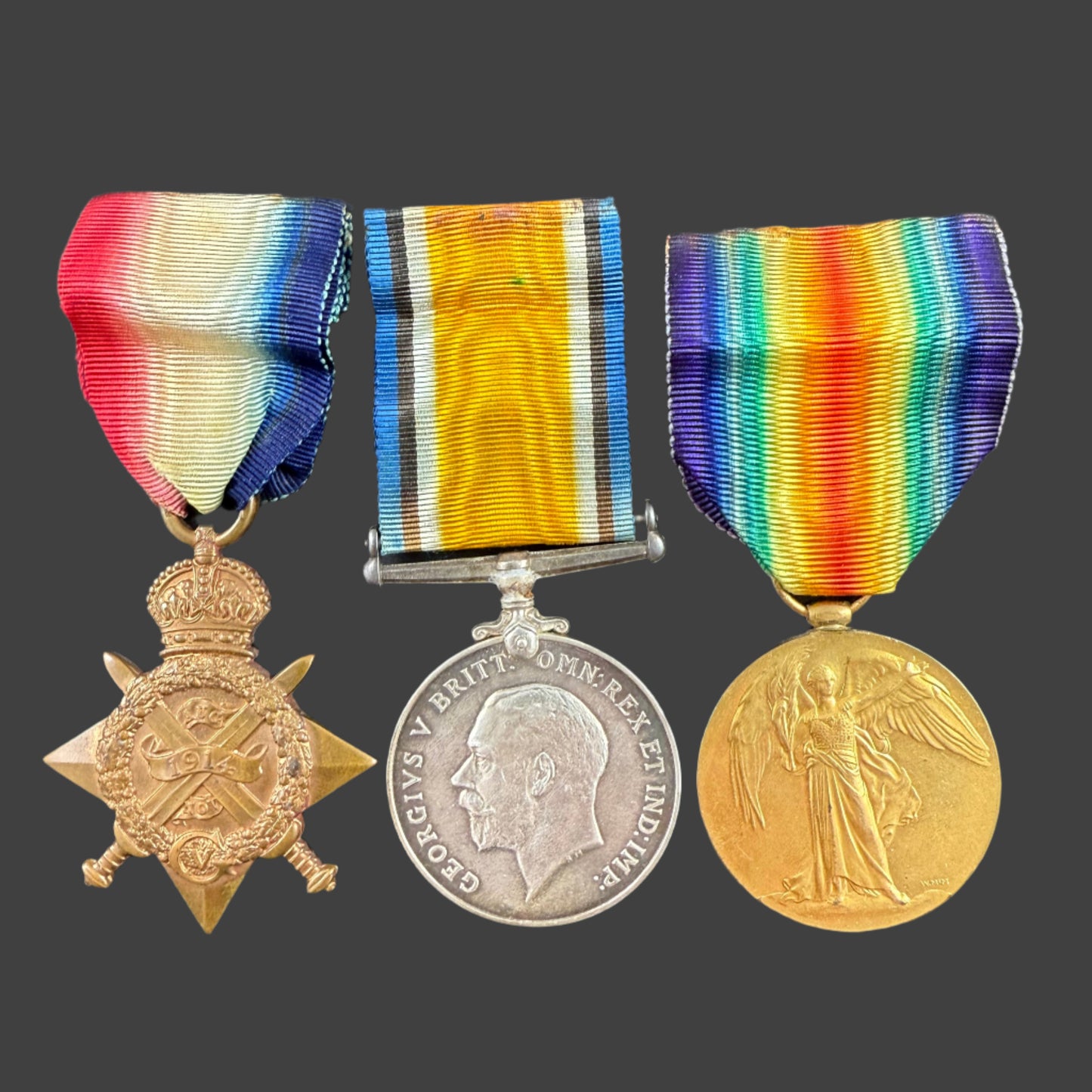 WWI - 1914 Star Medal Trio - Officer - Royal Field Artillery - MiD - Bulteel - KIA