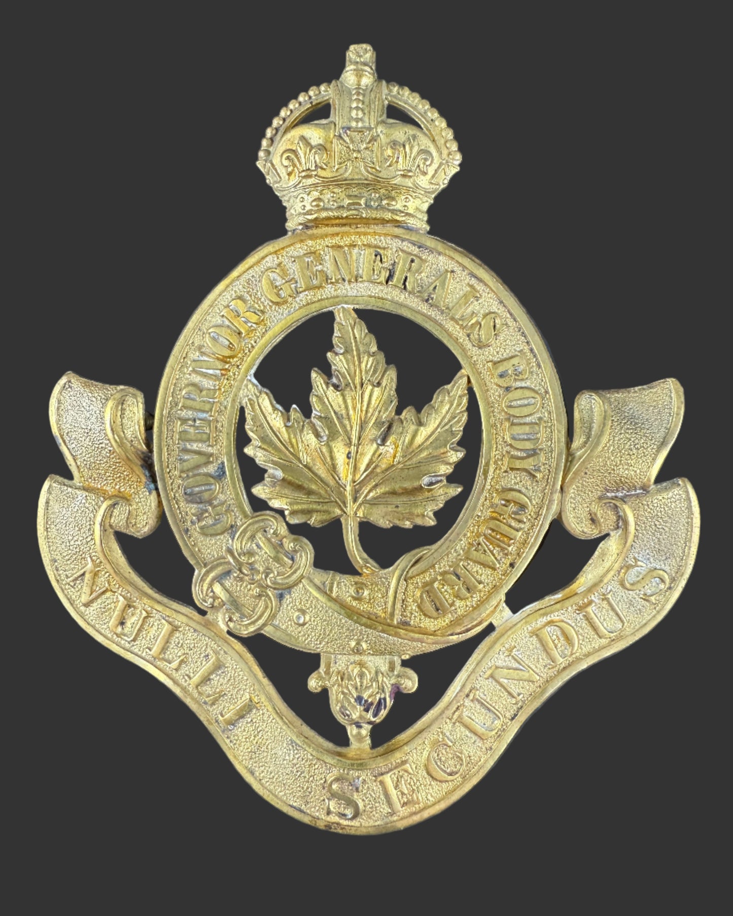 Canadian Pre-WWI - Governor General's Body Guard (GGBG) - Helmet Plate - Edwardian