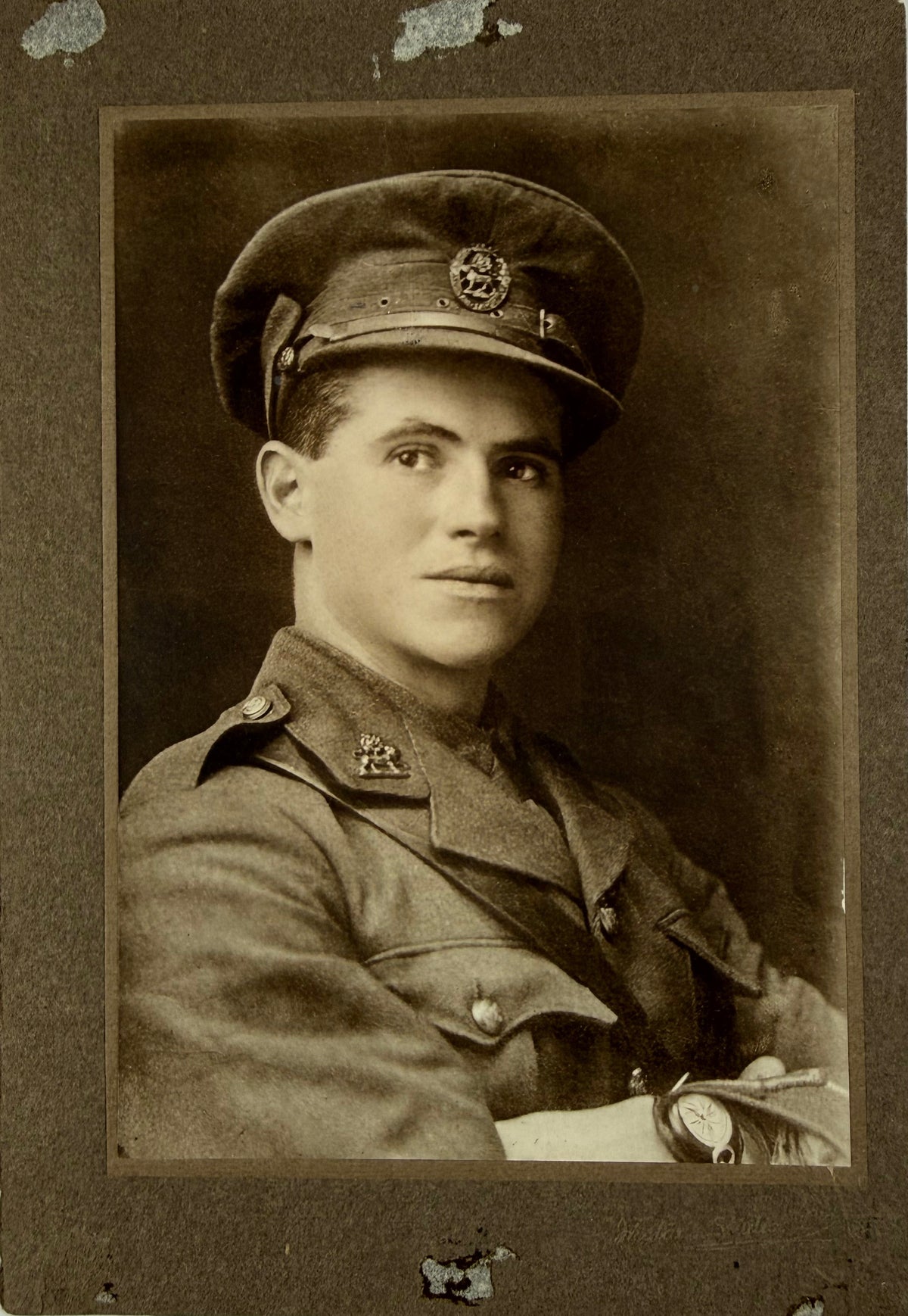 British - WWI - Portait Photos of York and Lancaster Regiment Officer