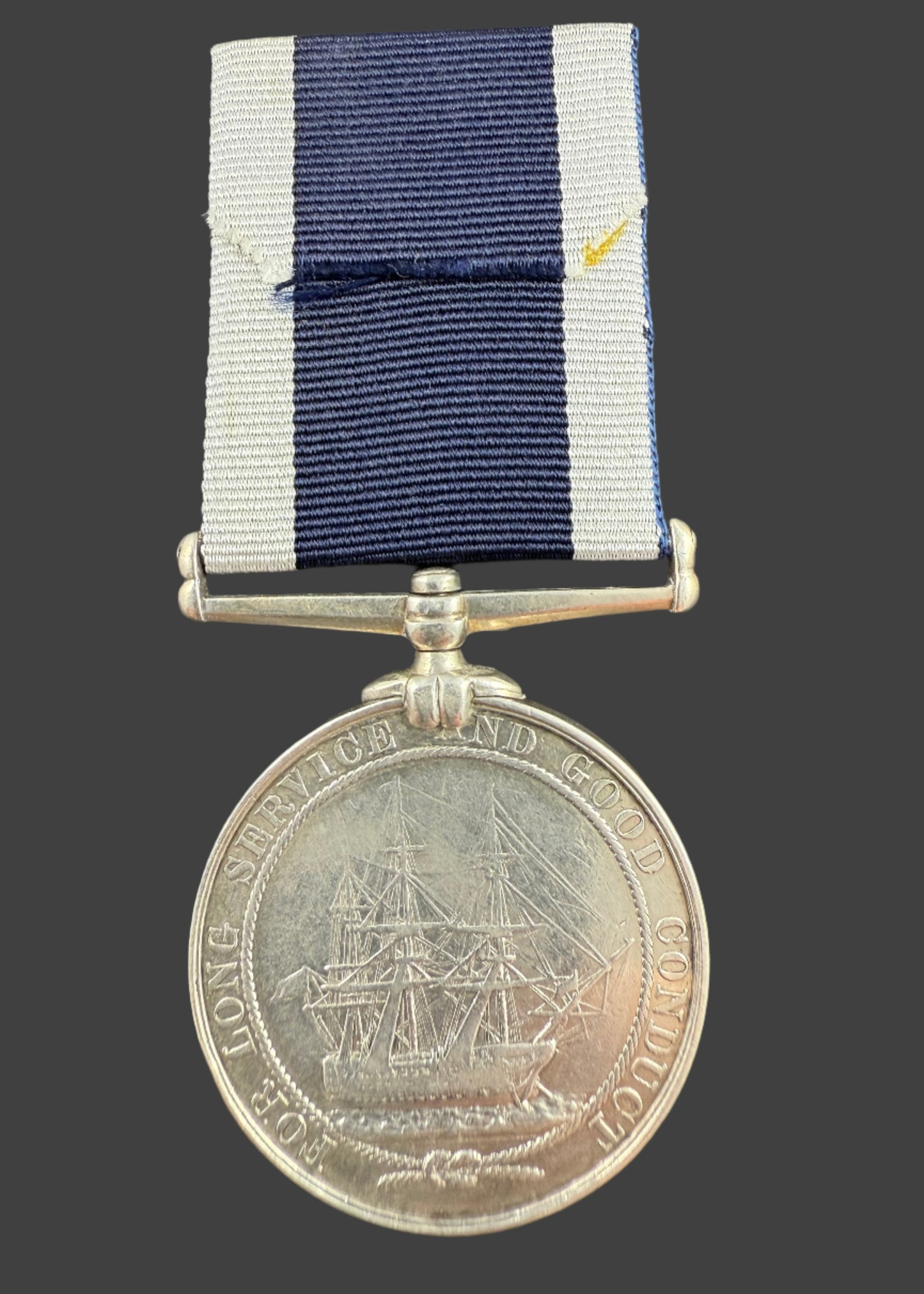 Victorian - Royal Navy Long Service and Good Conduct Medal - HMS Warrior - Clarke