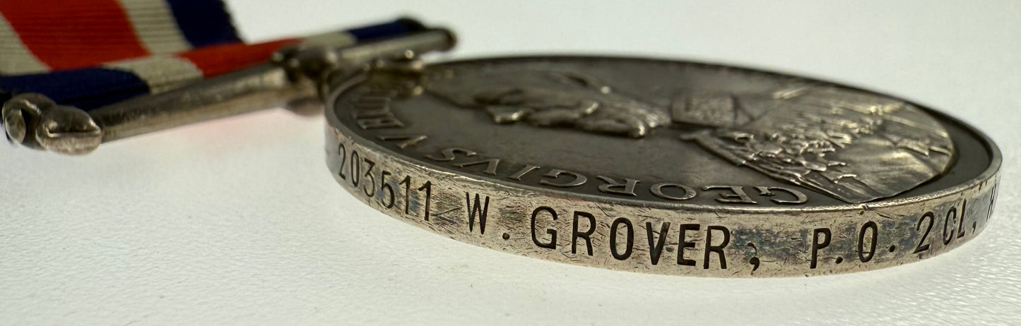 WWI Period - Royal Navy Good Shooting Medal Group of Four - HMS Minotaur - Grover