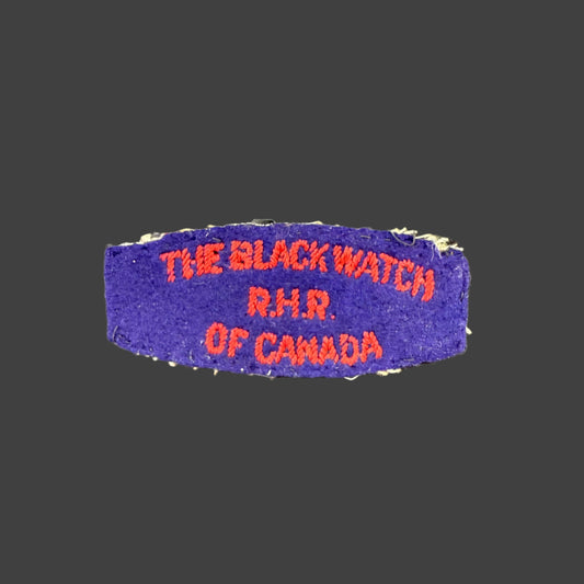 Canadian WWII - The Black Watch (Royal Highland Regiment) of Canada - Cloth Shoulder Title