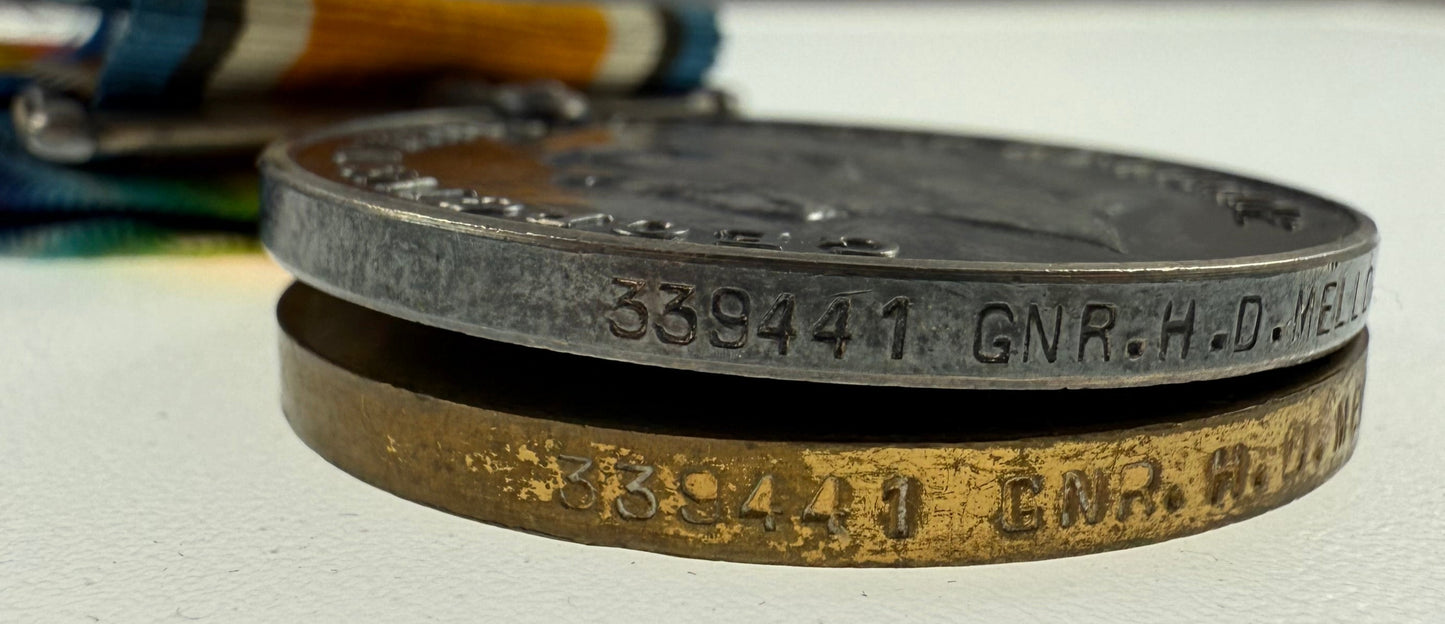 WWI Medal Pair to Canadian Field Artillery - Boer War Veteran - Mello