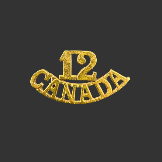 Canadian - WWI - CEF Shoulder Title - 12th Battalion (Maritimes)