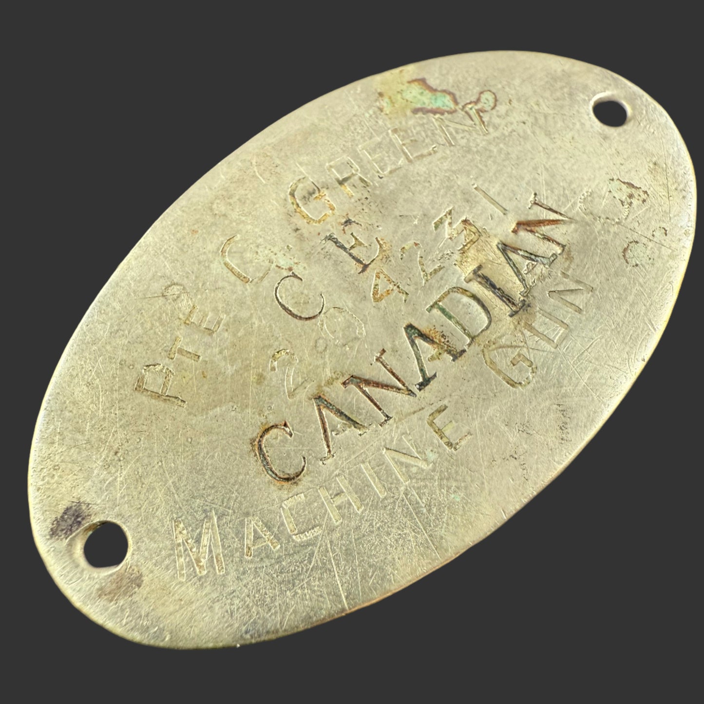 Canadian - WWI - CEF Medal Pair, Photo and Assorted Badges to Canadian Machine Gun Brigade - WIA - Green