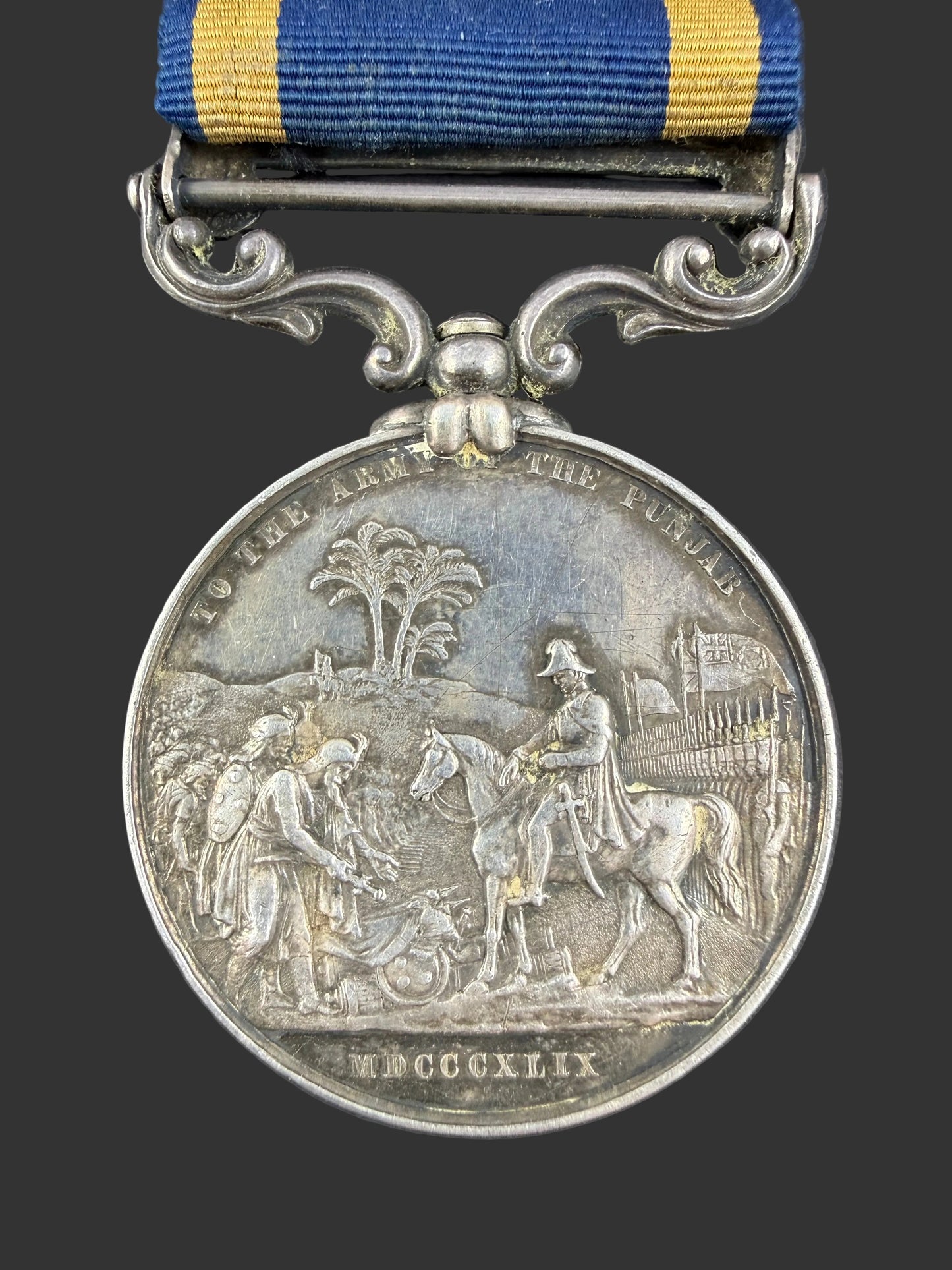 British - Pre-WWI - Punjab Medal - 2nd European Regiment - Banks - Wounded Chilianwala