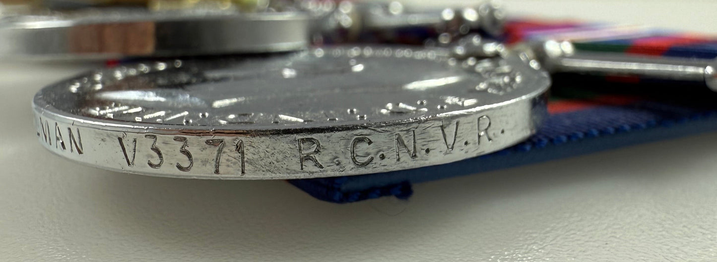 WWII - Canadian - Royal Canadian Naval Volunteer Reserve - Long Service Medal Group - Cloutier