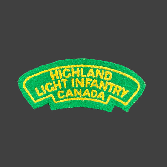 Canadian WWII - Highland Light Infantry of Canada - Cloth Shoulder Title
