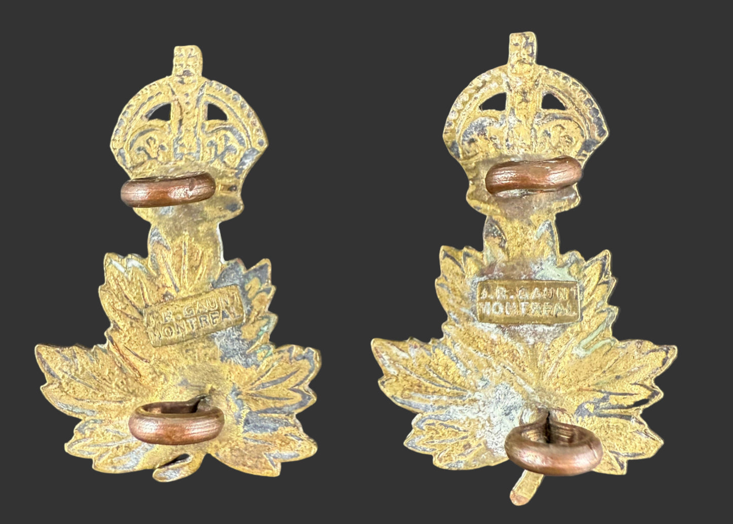 Canadian Pre-WWI - Governor General's Body Guard (GGBG) - Collar Badges