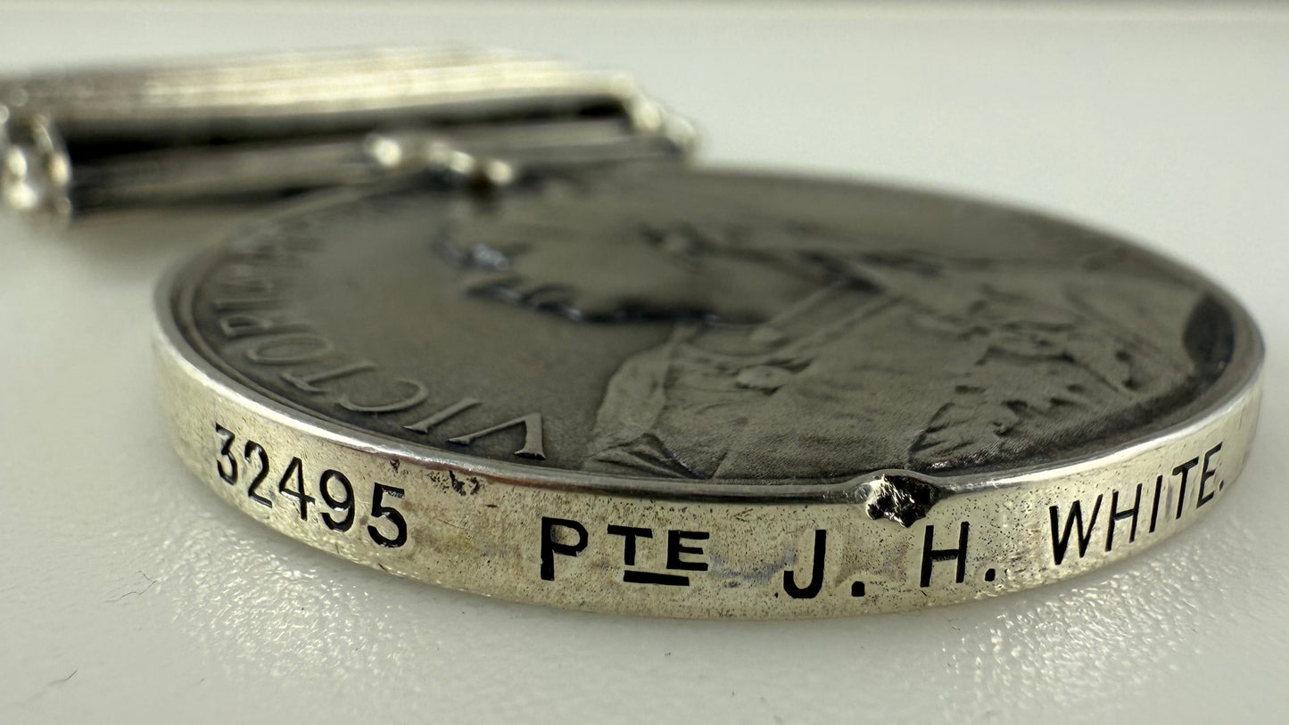 British -  Boer War - Medal Pair - Yorkshire Imperial Yeomanry - White