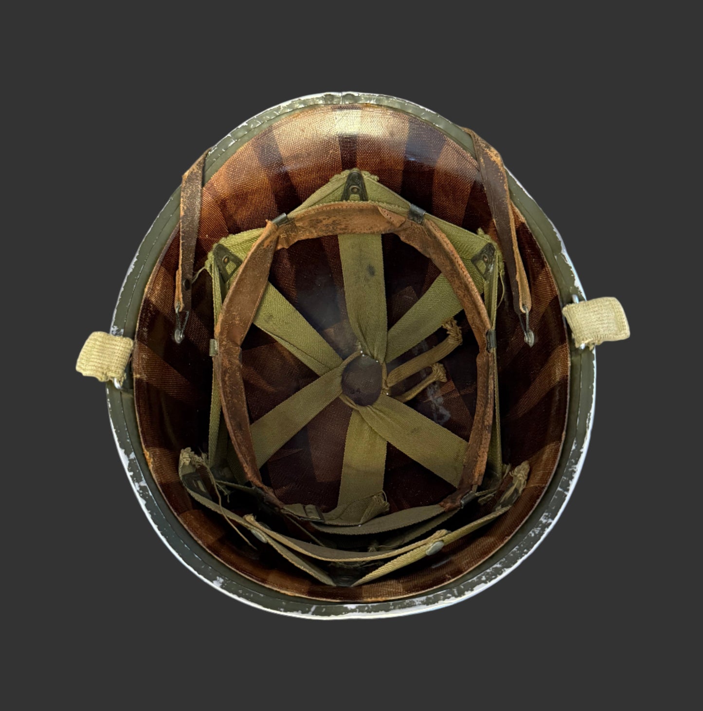 American - WWII - M1 Helmet - Early - Front Seam - Fixed Bale