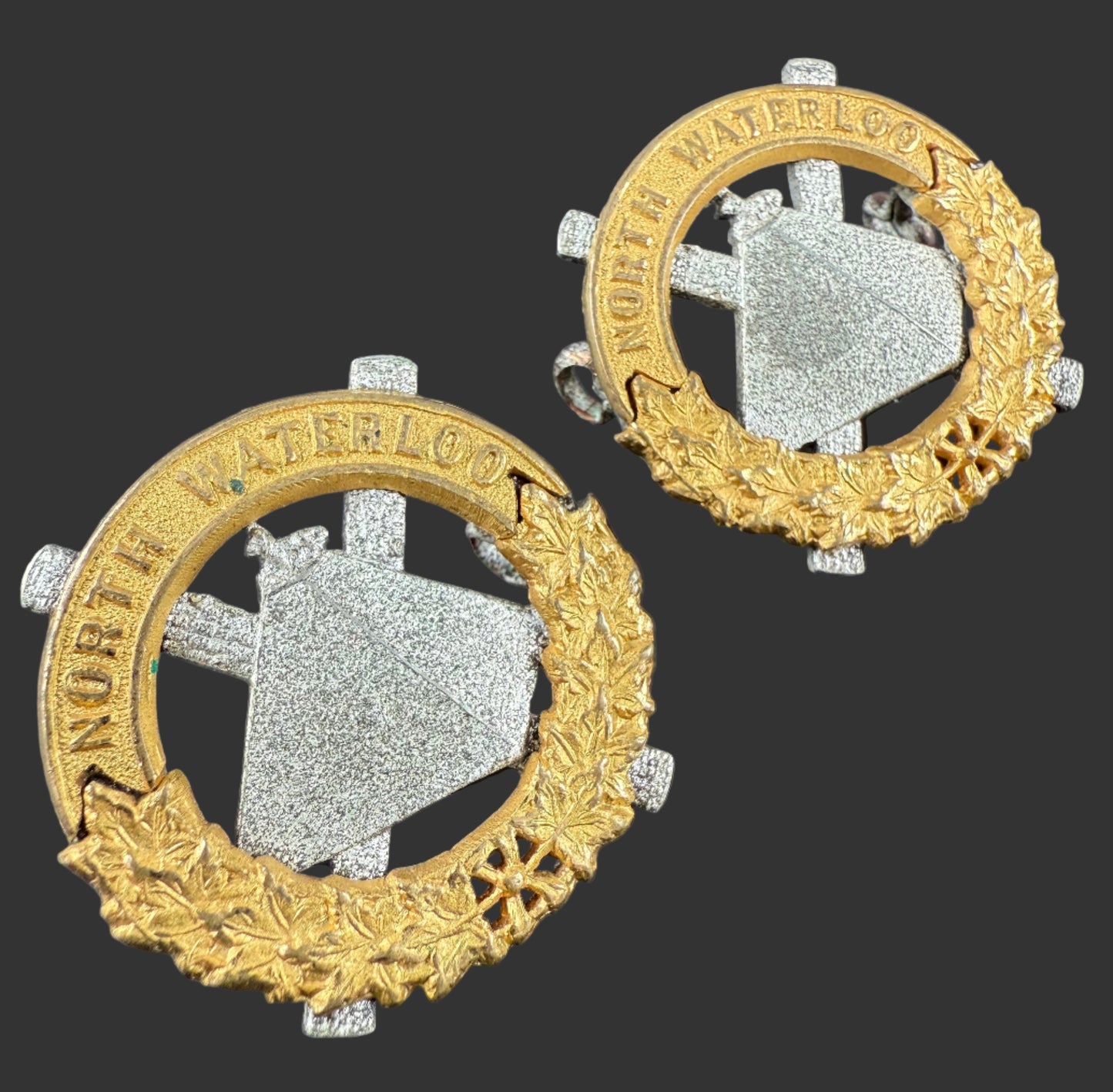 Canadian pre/WWII - North Waterloo / Scots Fusiliers of Canada - Officers Collar Badges