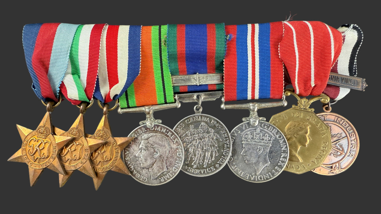 Canadian WWII - Medal Group - Royal Canadian Artillery - Robertson