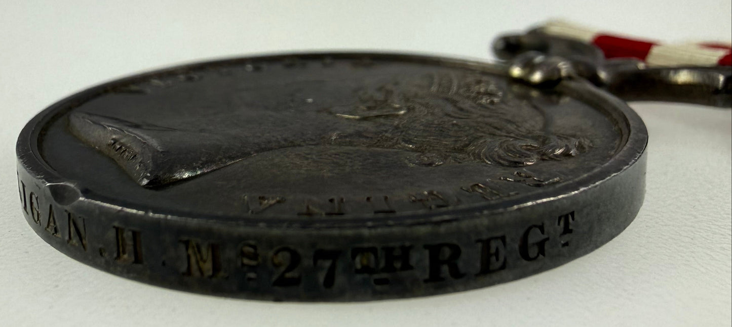 British - Pre-WWI - Indian Mutiny Medal - 27th (Inniskilling) Regiment - Mulligan