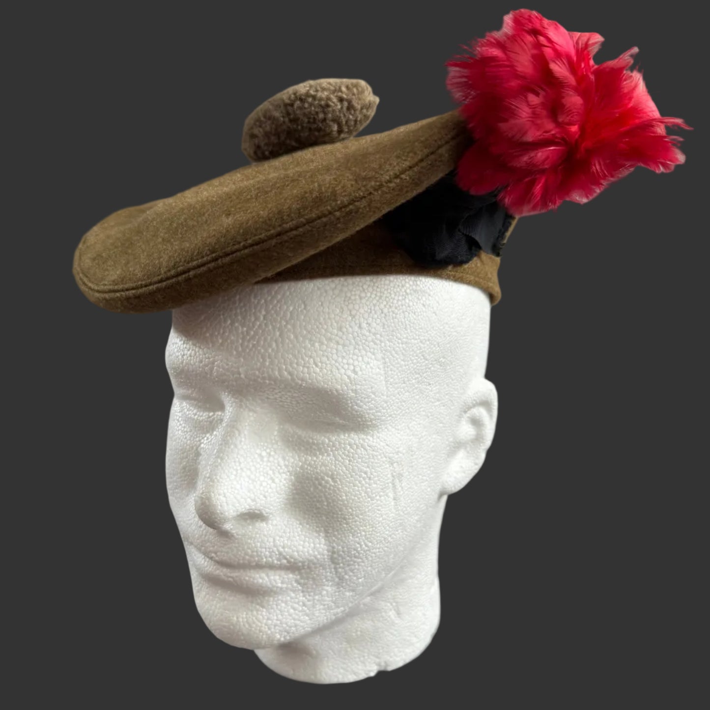 Canadian / British - Post-WWII - Khaki Tam O' Shanter -  The Black Watch (Royal Highland Regiment) of Canada