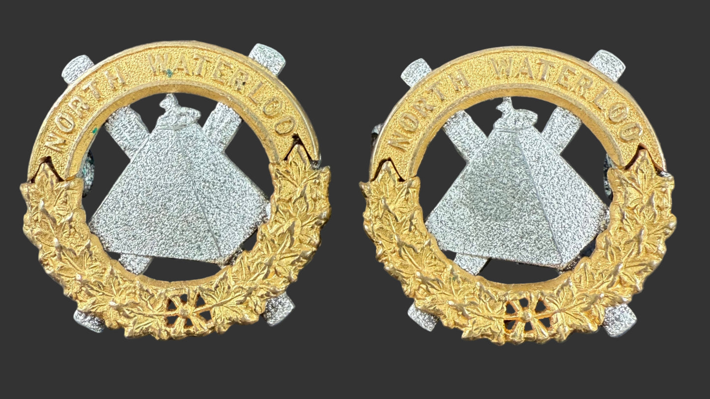 Canadian pre/WWII - North Waterloo / Scots Fusiliers of Canada - Officers Collar Badges