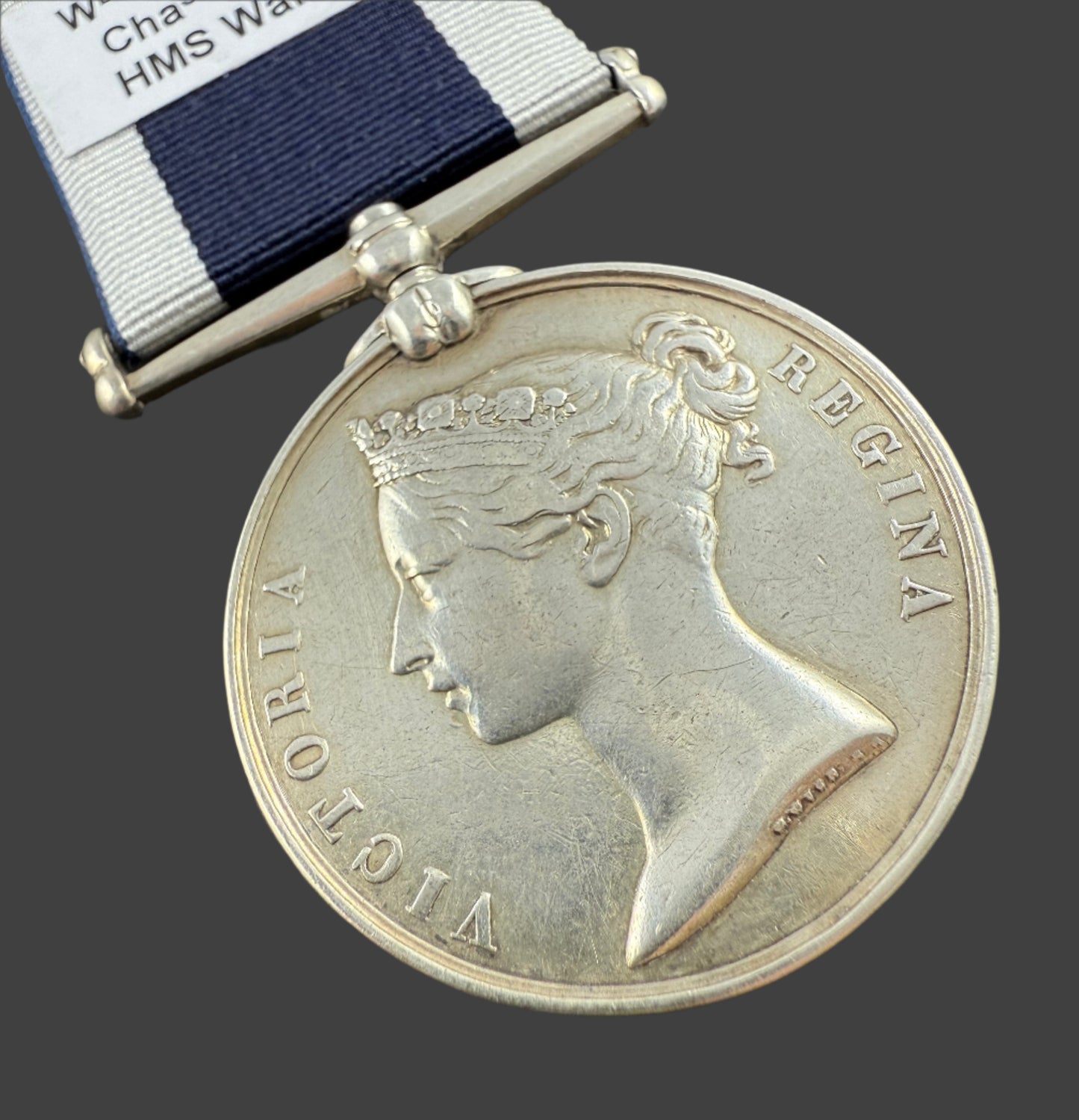 Victorian - Royal Navy Long Service and Good Conduct Medal - HMS Warrior - Clarke