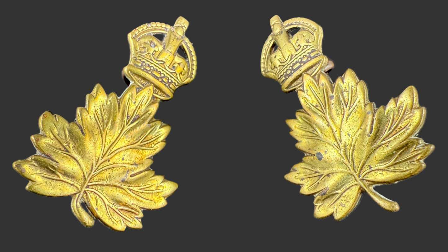 Canadian Pre-WWI - Governor General's Body Guard (GGBG) - Collar Badges