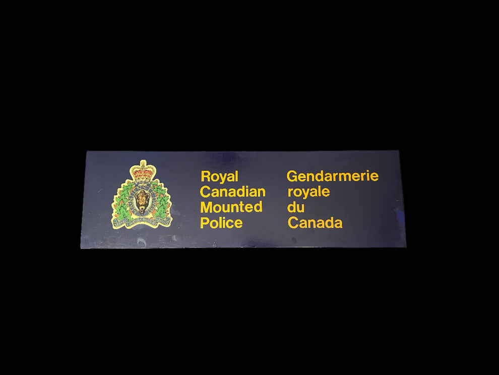 Royal Canadian Mounted Police Vintage Detachment Sign – Phalanx Militaria