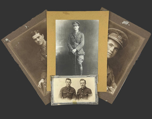 British - WWI - Portait Photos of York and Lancaster Regiment Officer