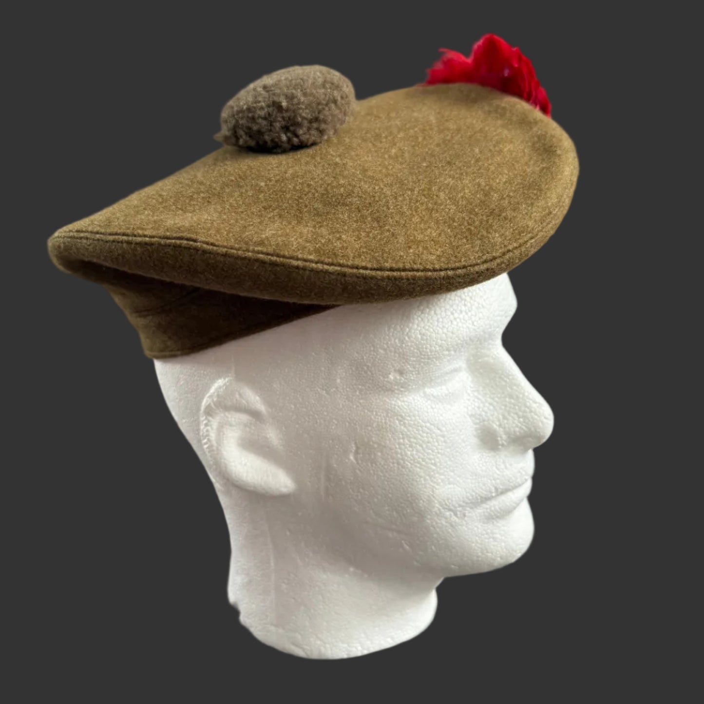 Canadian / British - Post-WWII - Khaki Tam O' Shanter -  The Black Watch (Royal Highland Regiment) of Canada