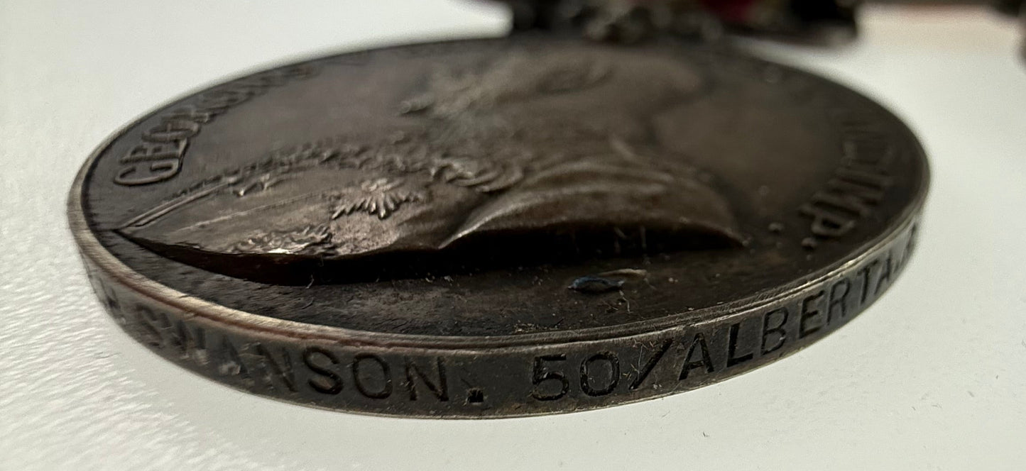 WWI - Military Medal and BWM/VM Medal Pair to 50th Canadian Infantry Battalion - Swanson