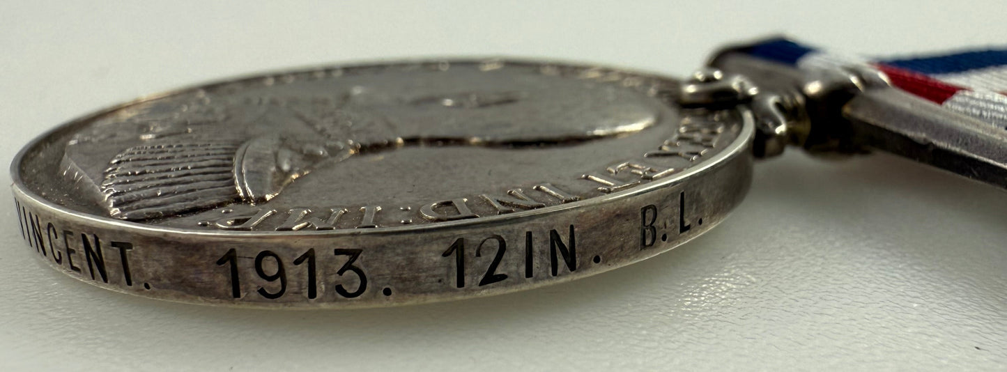 WWI Period - Royal Navy Good Shooting Medal - HMS ST. VINCENT - Smith