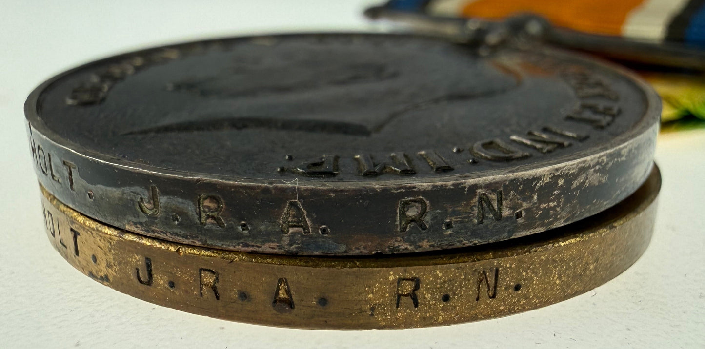 British - Pre-WWI / WWI - Medal Group to St John Ambulance Brigade / Royal Navy - Holt