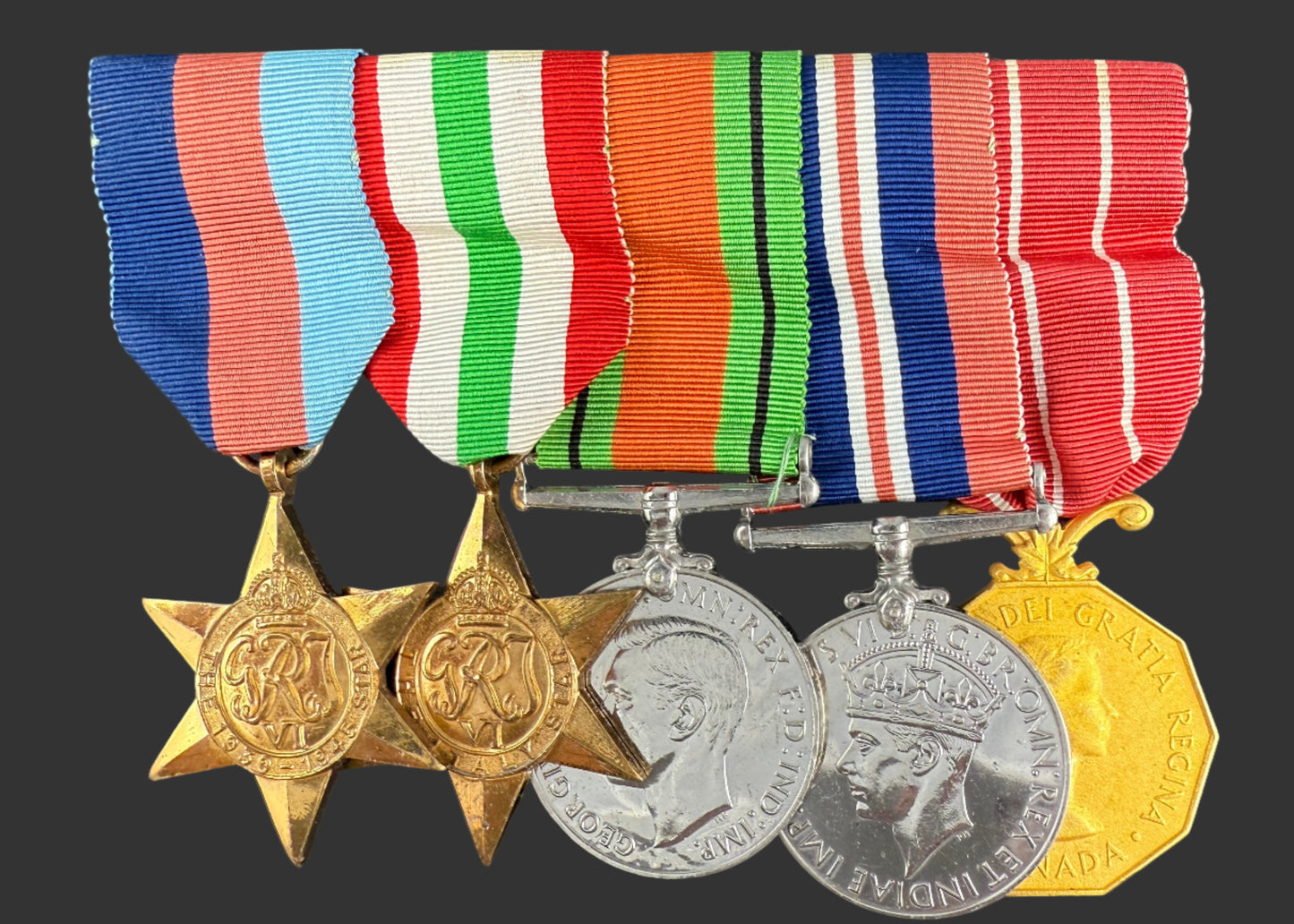 Canadian/British WWII - Medal Group - Airborne - Royal Artillery - Officer  - Milsom