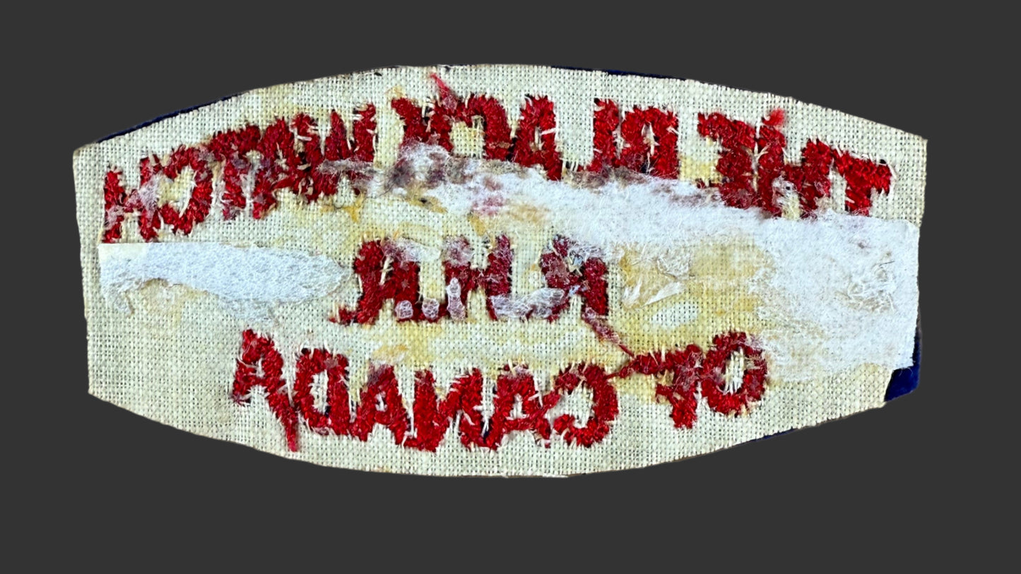 Canadian WWII - Black Watch (R.H.R.) of Canada - Cloth Shoulder Title
