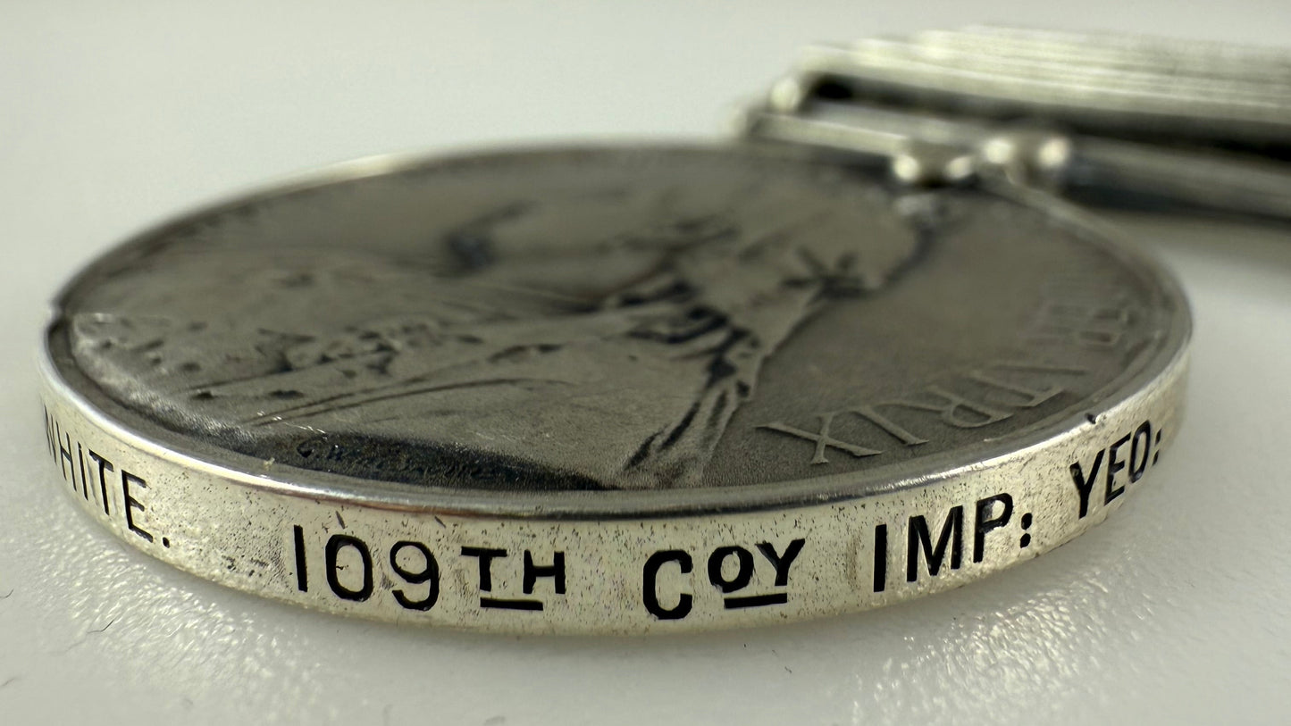 British -  Boer War - Medal Pair - Yorkshire Imperial Yeomanry - White