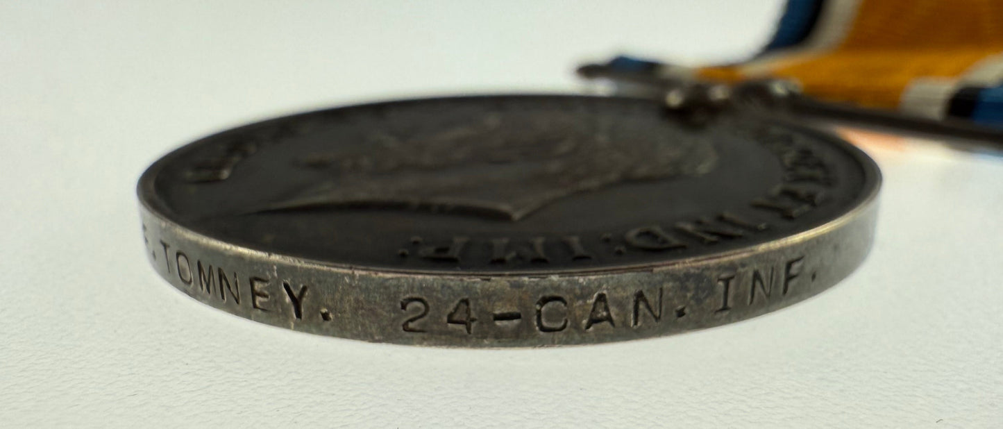 WWI Medals to Canadian Brothers - 24th Battalion / Canadian Field Artillery - Tomney