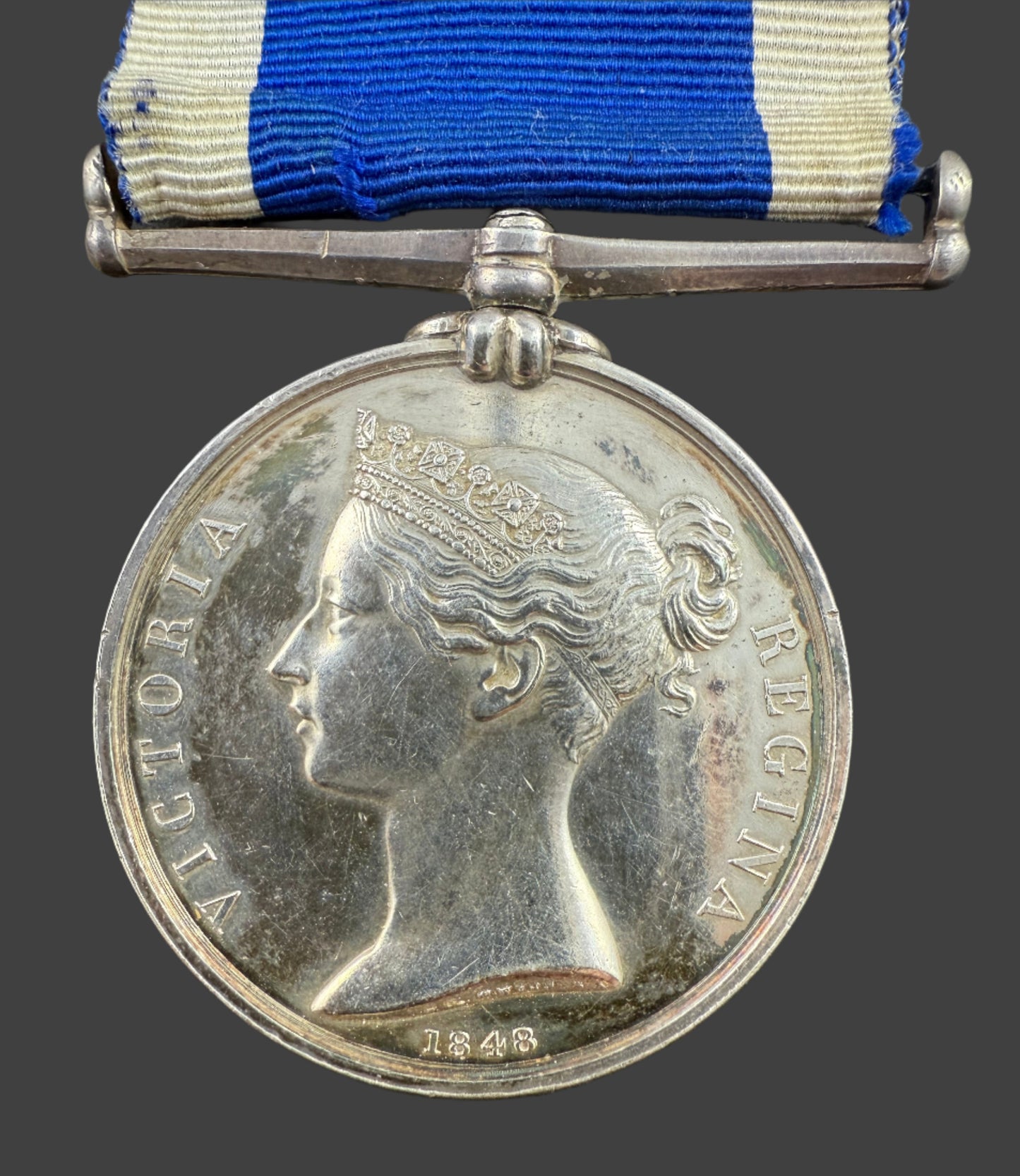 Victorian - Royal Navy Long Service and Good Conduct Medal - 1848 Dated Type - Wide Suspension - McCarthy