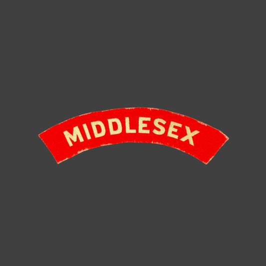 British WWII - Middlesex Regiment - Printed Canvas Shoulder Title
