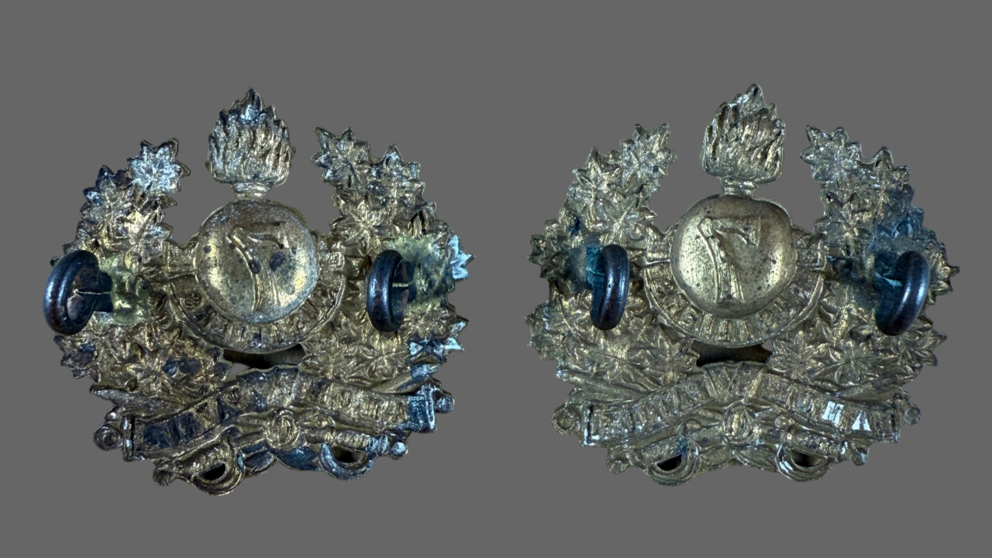 Canadian Pre-WWI - 7th Fusiliers - Collar Badges - MM.50