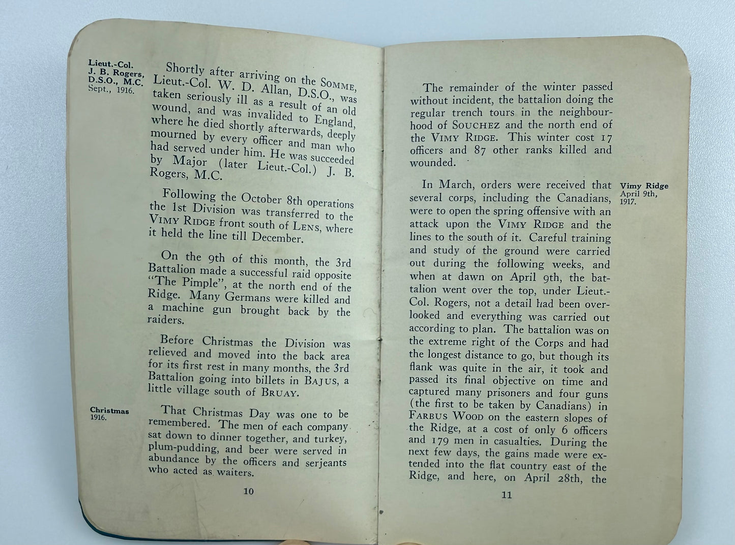 WWI - Canadian 3rd Infantry Battalion / Toronto Regiment - Booklet