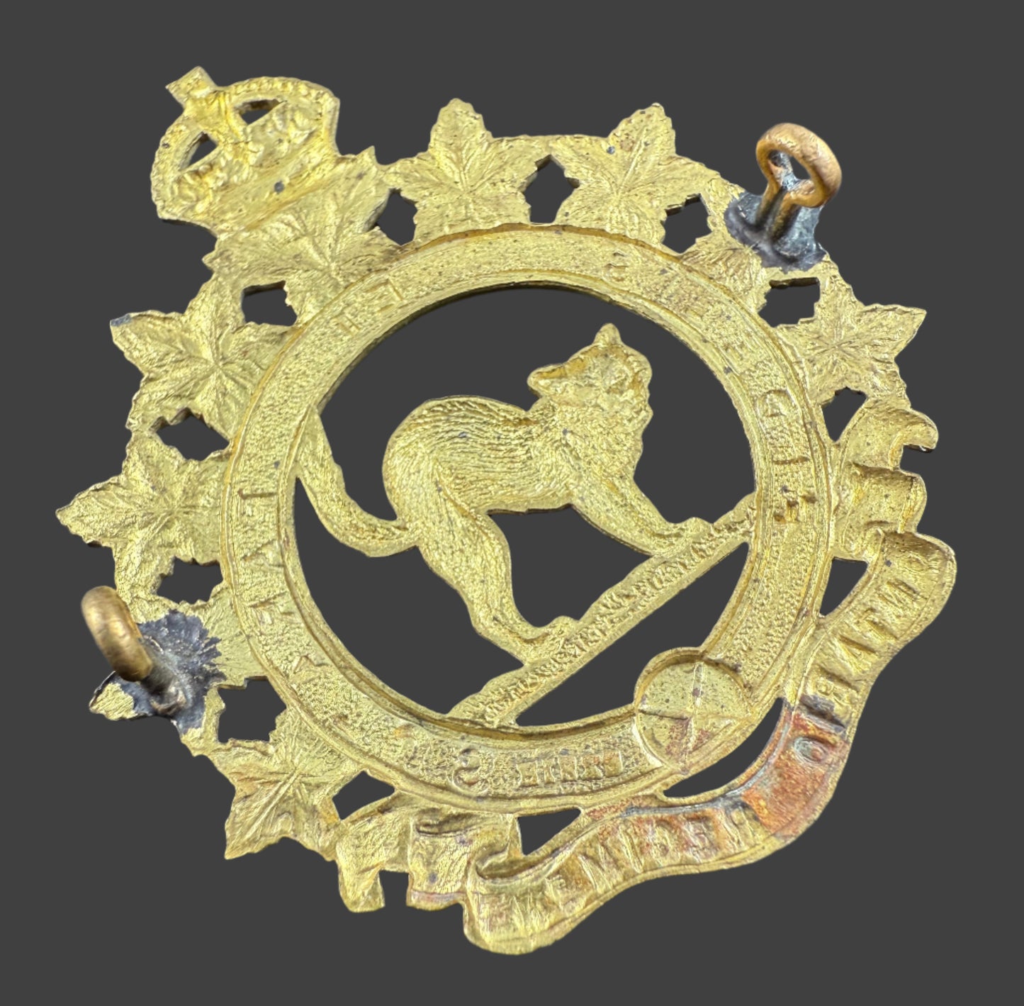 Canadian WWII - Ontario Regiment Officers' Cap Badge - Birks