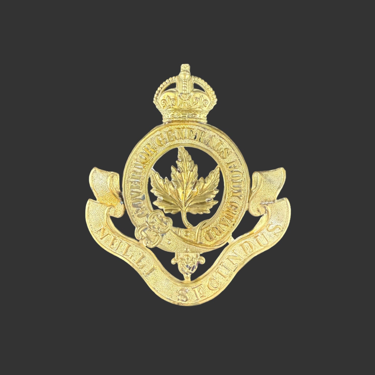 Canadian Pre-WWI - Governor General's Body Guard (GGBG) - Helmet Plate - Edwardian