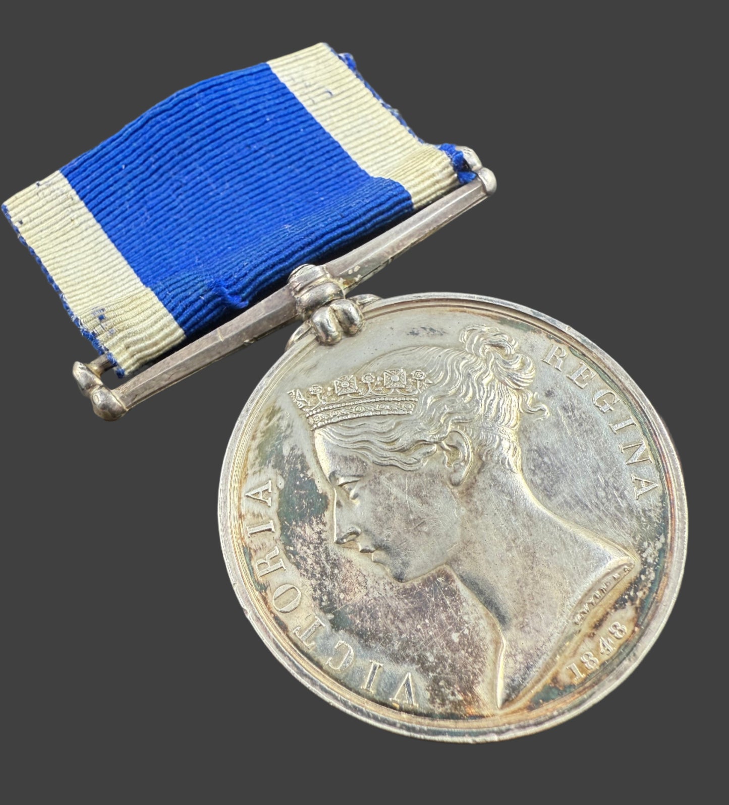 Victorian - Royal Navy Long Service and Good Conduct Medal - 1848 Dated Type - Wide Suspension - McCarthy